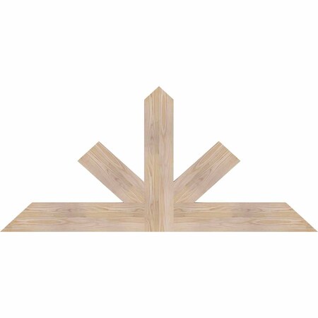 Ekena Millwork Saratoga Smooth Timber Gable Bracket, Douglas Fir, 60"W x 27"H x 1 1/2"D x 5 1/2"F, 11/12 Pitch GBW060X27X0206SAR00SDF